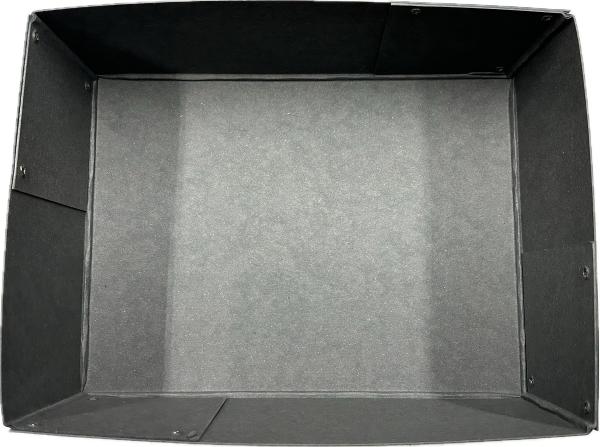 Kartonfritze Stülpdeckelkarton genietet 310x230x100mm für DIN A4 aus Schwarzpappe 1,2mm dick außen satiniert 4